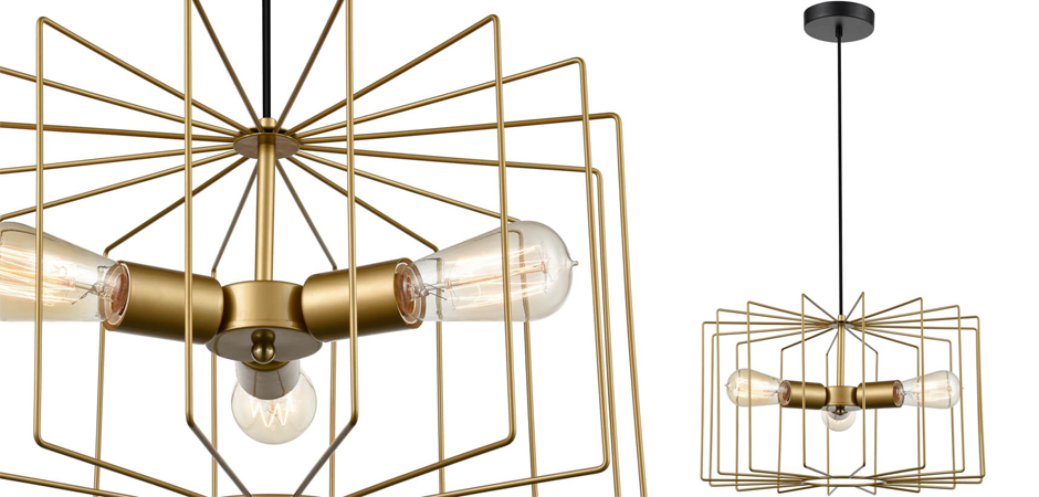 Люстра Cage Wire Color gold Люстра Cage Wire Color gold - Loft-Concept в Барнауле