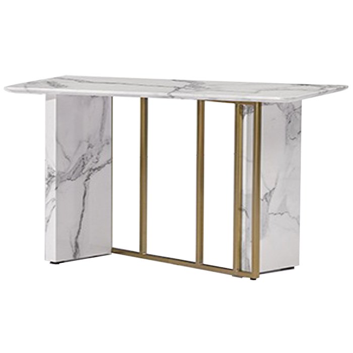 Консоль Marble Corner Белый Латунь Консоль Marble Corner Белый Латунь в Барнауле | Loft Concept