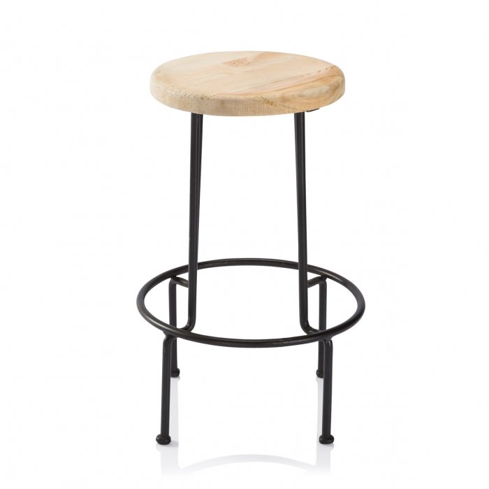 Барный стул Industrial Iron Linden Bar Stool Древесина Черный Барный стул Industrial Iron Linden Bar Stool Древесина Черный в Барнауле | Loft Concept