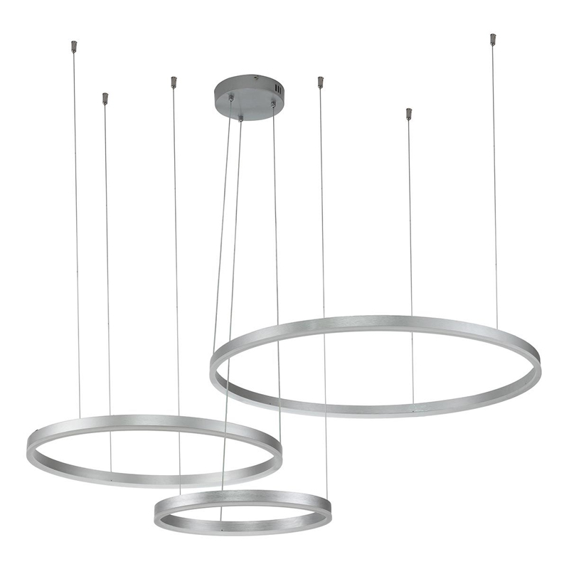 Подвесной светильник Neo Circles Triple Silver Серебряный в Барнауле | Loft Concept 