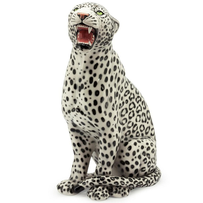 Статуэтка Abhika Leopard Dx Ivory Светло-бежевый Черный Статуэтка Abhika Leopard Dx Ivory Светло-бежевый Черный в Барнауле | Loft Concept
