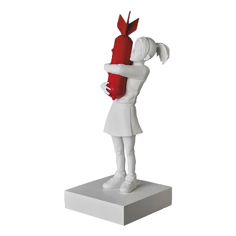 Статуэтка Banksy Bomb Hugger Sculpture Red Белый Красный Статуэтка Banksy Bomb Hugger Sculpture Red Белый Красный в Барнауле | Loft Concept