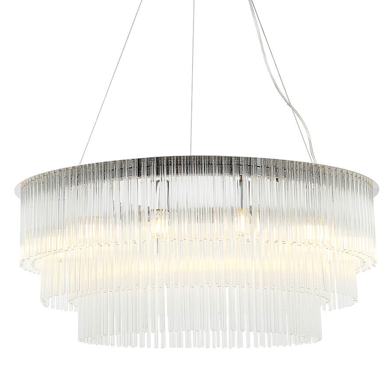 Люстра Harrison Chandelier chrome 12 lamp Хром Прозрачный Люстра Harrison Chandelier chrome 12 lamp Хром Прозрачный в Барнауле | Loft Concept
