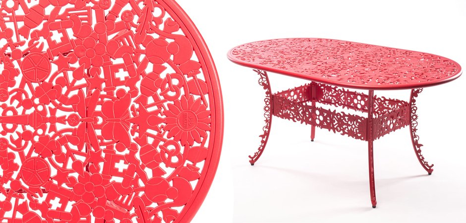 Обеденный стол Industry Collection ALUMINIUM OVAL TABLE – RED Обеденный стол Industry Collection ALUMINIUM OVAL TABLE – RED - Loft-Concept в Барнауле