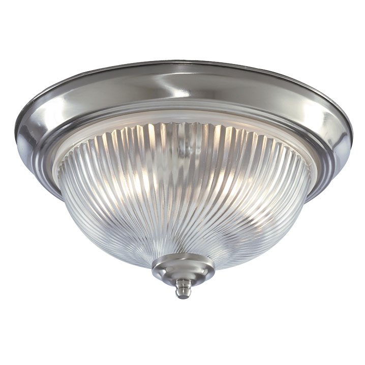 Потолочный светильник Flush Mount Ceiling Light silver corrugated glass Серебряный Потолочный светильник Flush Mount Ceiling Light silver corrugated glass Серебряный в Барнауле | Loft Concept