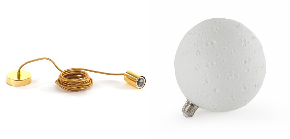 Подвесной светильник Seletti Moon Bulb Big Подвесной светильник Seletti Moon Bulb Big - Loft-Concept в Барнауле