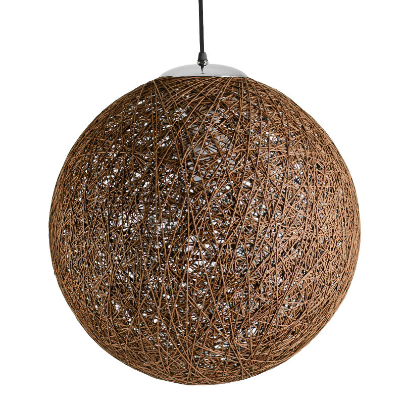 Подвесной светильник Moooi Thread Papier Mache Lamp brown Коричневый Подвесной светильник Moooi Thread Papier Mache Lamp brown Коричневый в Барнауле | Loft Concept