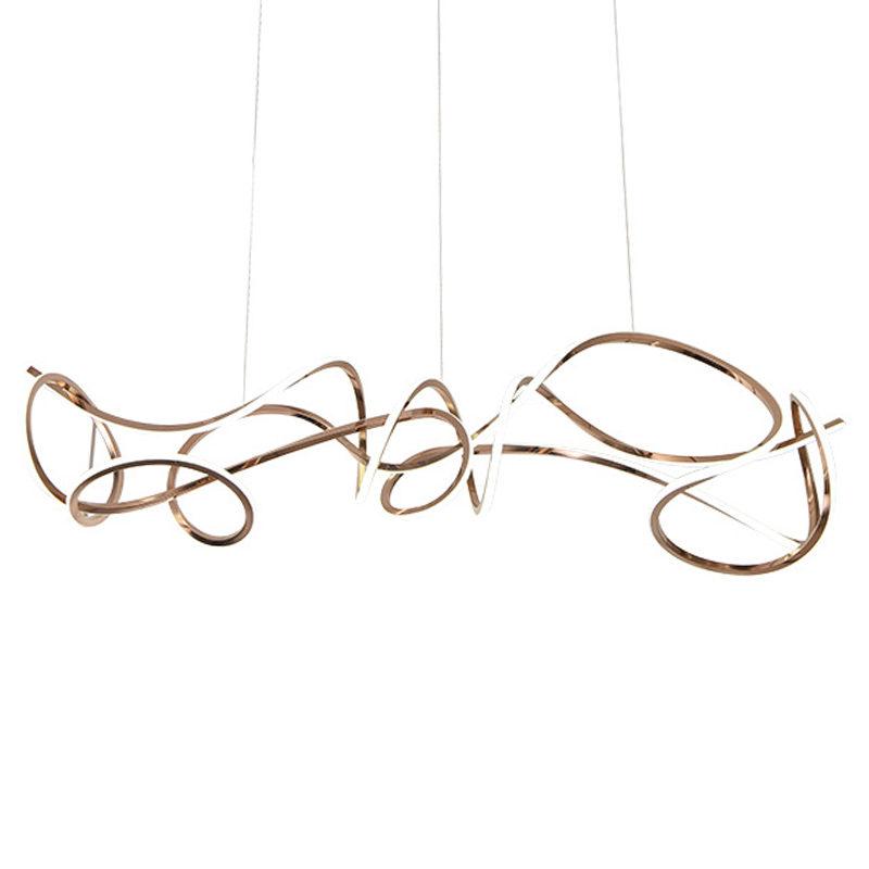 Светодиодная люстра Curly Ribbon Light Глянцевое золото Светодиодная люстра Curly Ribbon Light Глянцевое золото в Барнауле | Loft Concept
