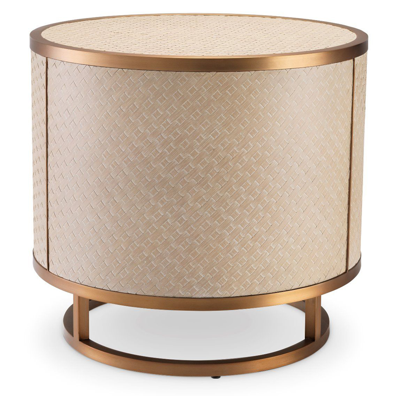 Приставной стол Eichholtz Side Table Napa Valley oak Бежевый Матовая латунь Приставной стол Eichholtz Side Table Napa Valley oak Бежевый Матовая латунь в Барнауле | Loft Concept