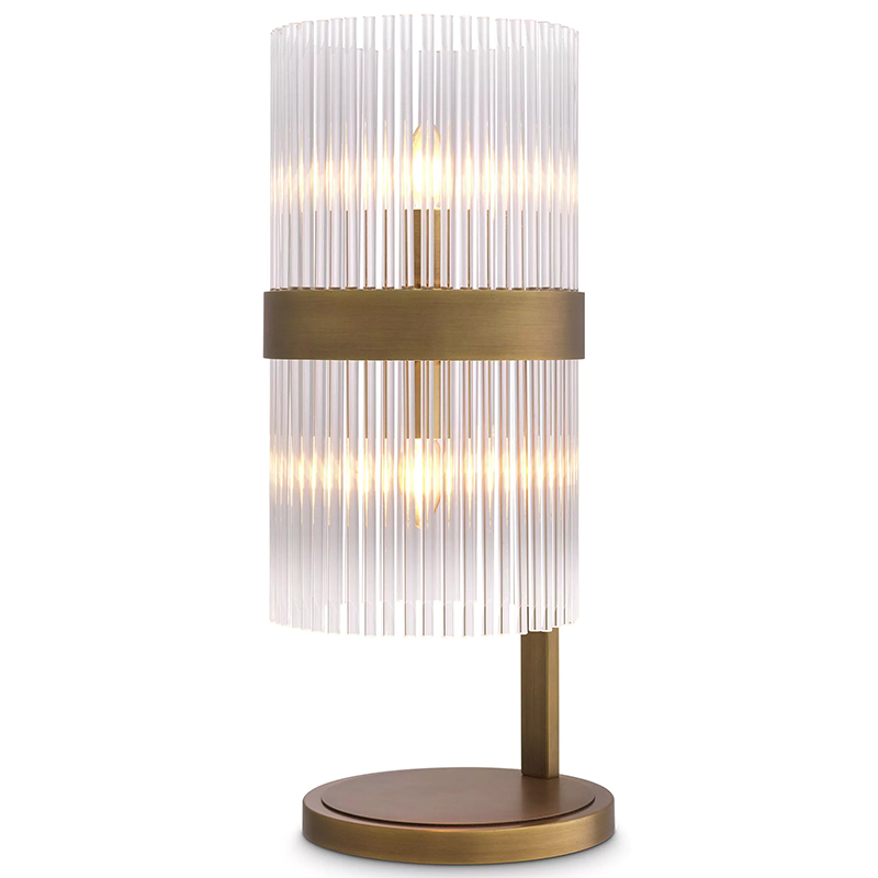 Настольная лампа Eichholtz Table Lamp Carnero Прозрачное Стекло Латунь Настольная лампа Eichholtz Table Lamp Carnero Прозрачное Стекло Латунь в Барнауле | Loft Concept
