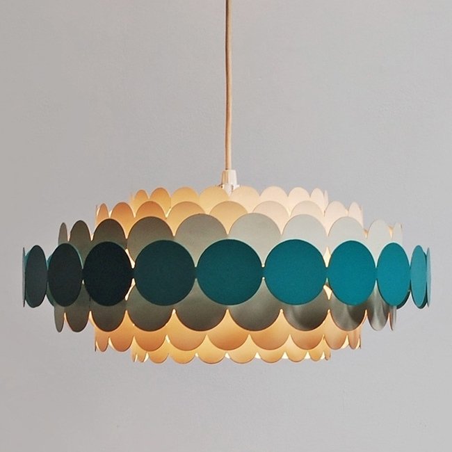 Люстра Doria Leuchten hanging lamp Бирюзовый Белый Люстра Doria Leuchten hanging lamp Бирюзовый Белый в Барнауле | Loft Concept