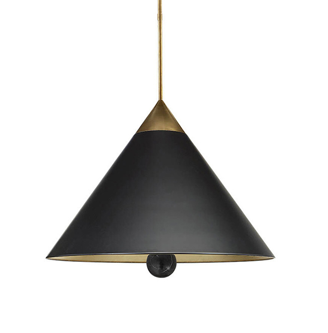 Подвесной светильник Cleo Pendant Brass & Black Черный Латунь Подвесной светильник Cleo Pendant Brass & Black Черный Латунь в Барнауле | Loft Concept