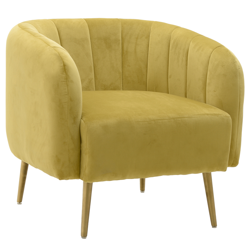Кресло Donsia Armchair yellow Желтый Золотой Кресло Donsia Armchair yellow Желтый Золотой в Барнауле | Loft Concept