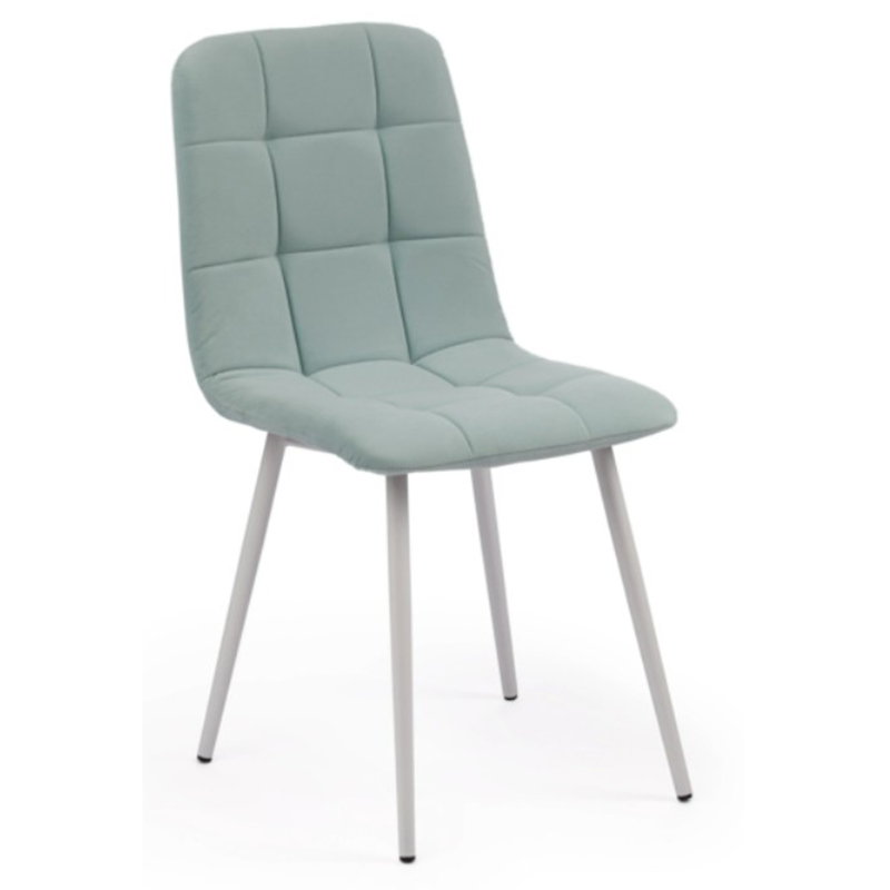 Стул Nancy Velour Light Blue Chair Светло-голубой Черный Стул Nancy Velour Light Blue Chair Светло-голубой Черный в Барнауле | Loft Concept