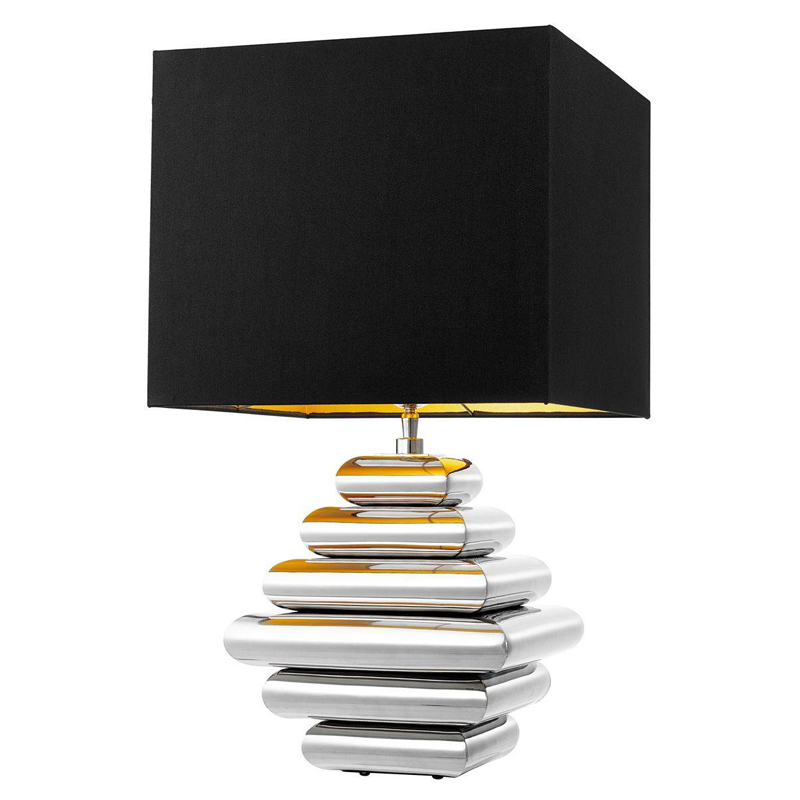 Настольная лампа Eichholtz Table Lamp Belmond Никель Черный Настольная лампа Eichholtz Table Lamp Belmond Никель Черный в Барнауле | Loft Concept