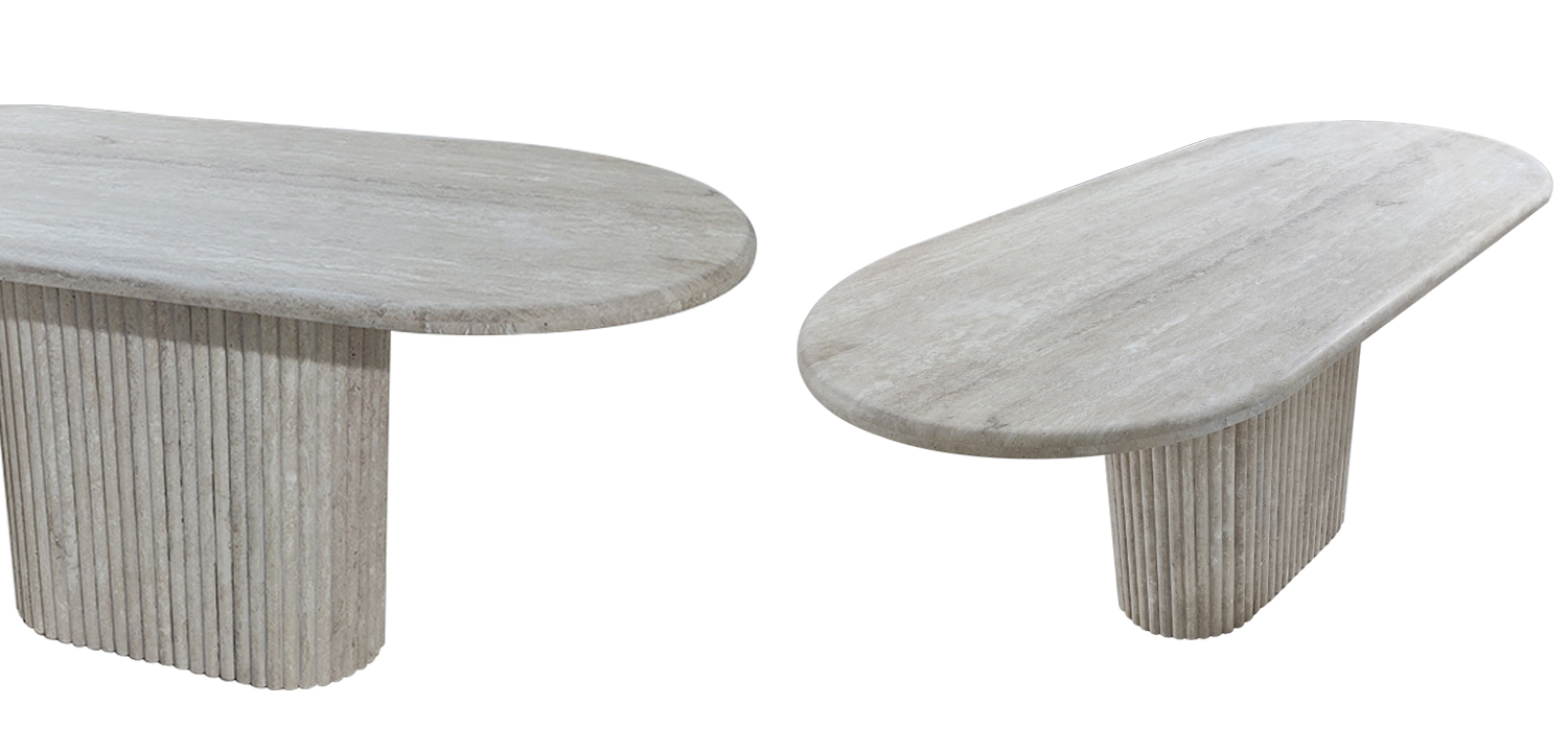 Консоль Annabel Grey Travertine Console - фото