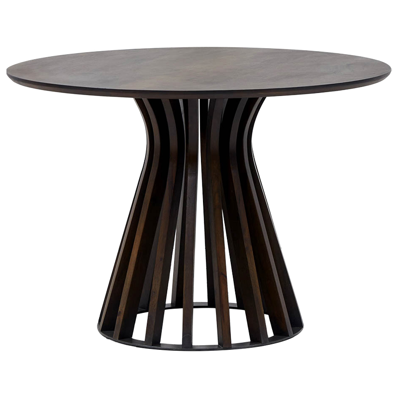 Обеденный круглый стол Seamus Brown Wood Dining Table Коричневый Обеденный круглый стол Seamus Brown Wood Dining Table Коричневый в Барнауле | Loft Concept