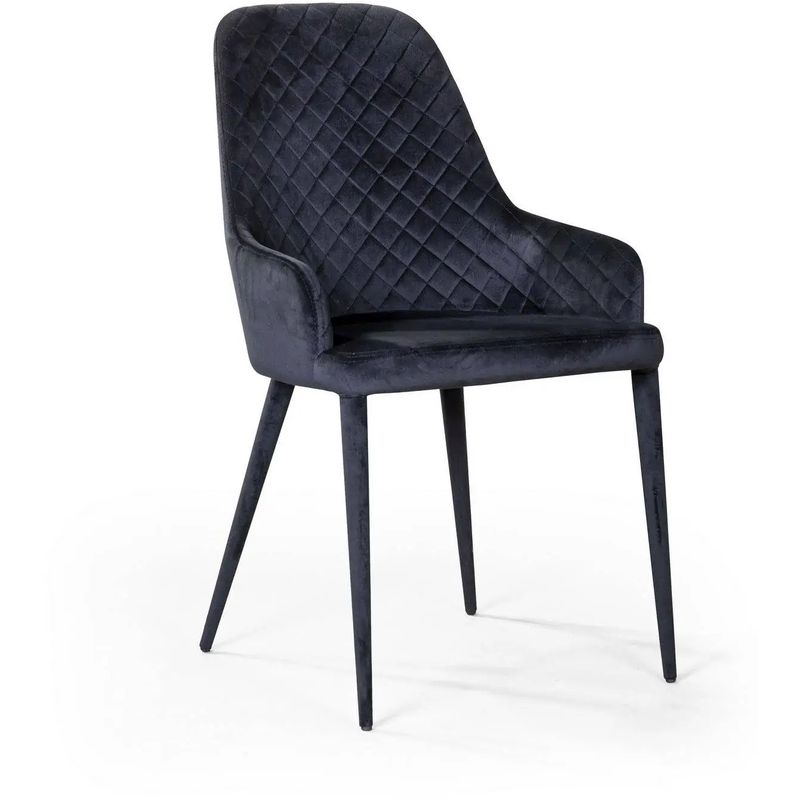 Стул Douglas Rhombus Chair Черный Велюр Черный Стул Douglas Rhombus Chair Черный Велюр Черный в Барнауле | Loft Concept