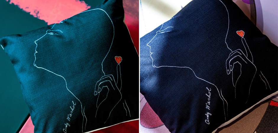 Декоративная подушка White Silhouette Lover Pillow Декоративная подушка White Silhouette Lover Pillow - Loft-Concept в Барнауле