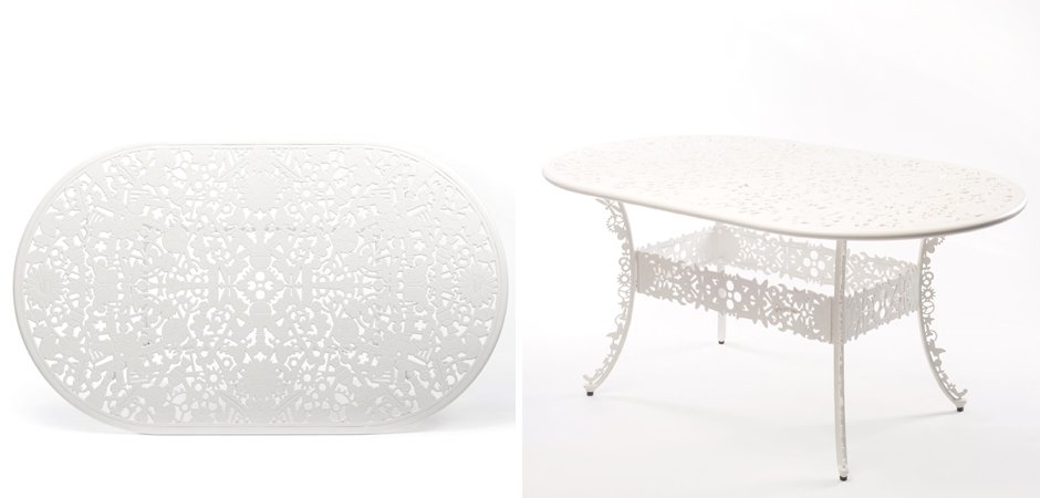 Обеденный стол Industry Collection ALUMINIUM OVAL TABLE – WHITE Обеденный стол Industry Collection ALUMINIUM OVAL TABLE – WHITE - Loft-Concept в Барнауле