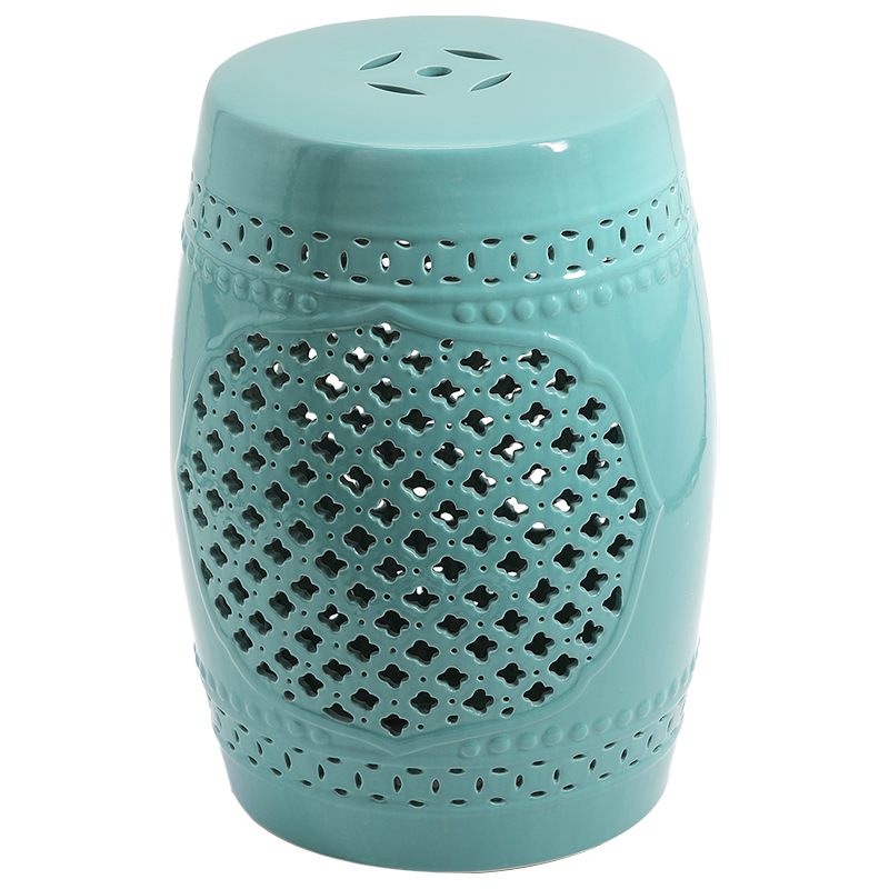 Керамический табурет Quatrefoil Garden Stool - Turquoise Бирюзовый Керамический табурет Quatrefoil Garden Stool - Turquoise Бирюзовый в Барнауле | Loft Concept
