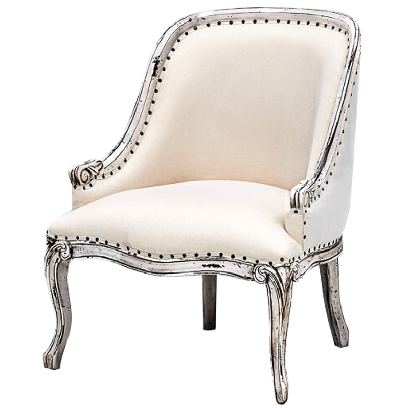 Кресло Jeunesse French Seating Armchair Белый Молочный Коричневый винтаж Кресло Jeunesse French Seating Armchair Белый Молочный Коричневый винтаж в Барнауле | Loft Concept
