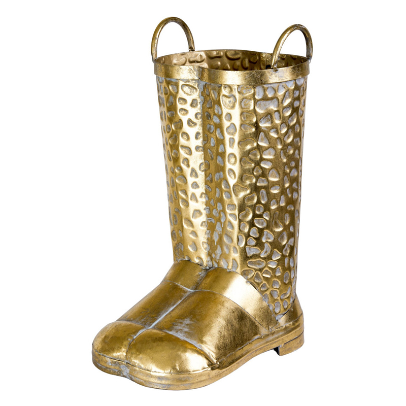 Ваза в форме сапог с рельефной текстурой и ручками Vase Boot Винтажное Темное Золото Ваза в форме сапог с рельефной текстурой и ручками Vase Boot Винтажное Темное Золото в Барнауле | Loft Concept