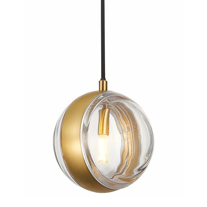 Подвесной светильник Leandra Hanging Lamp Латунь Прозрачное Стекло Подвесной светильник Leandra Hanging Lamp Латунь Прозрачное Стекло в Барнауле | Loft Concept