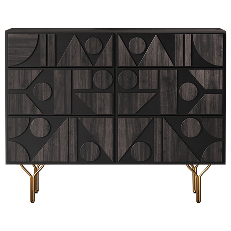 Комод Adnan Chest of Drawers Коричневый Золотой Комод Adnan Chest of Drawers Коричневый Золотой в Барнауле | Loft Concept