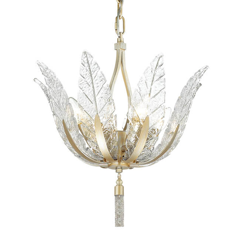 Люстра Glass Petals Chandelier 36 Золотой Прозрачный (Transparent) Люстра Glass Petals Chandelier 36 Золотой Прозрачный (Transparent) в Барнауле | Loft Concept