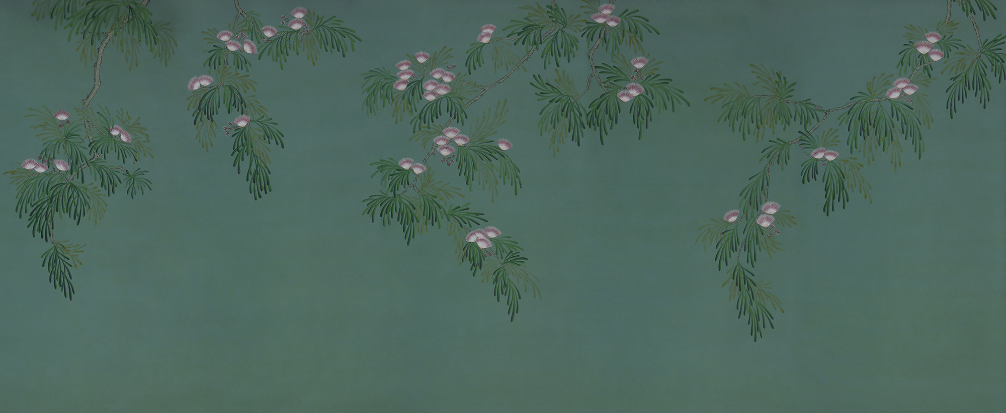 Обои ручная роспись Silk Tree Blossom on Sung Green Williamsburg Обои ручная роспись Silk Tree Blossom on Sung Green Williamsburg - постер Loft-Concept в Барнауле