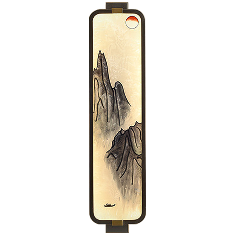 Настенный светильник Mountains Oriental Scenes Wall Lamp Темная медь Бежевый Черный Красный Настенный светильник Mountains Oriental Scenes Wall Lamp Темная медь Бежевый Черный Красный в Барнауле | Loft Concept