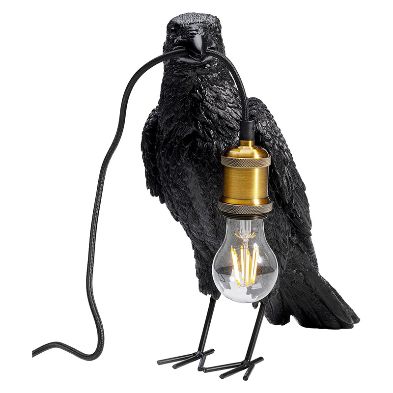 Настольная лампа Ворона Black Crow Черный Настольная лампа Ворона Black Crow Черный в Барнауле | Loft Concept