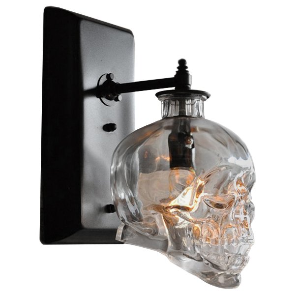 Бра Череп Glass Skull Черный матовый Бра Череп Glass Skull Черный матовый в Барнауле | Loft Concept
