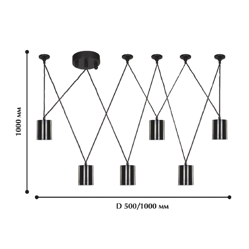 Черная каскадная люстра Wireflow Suspension Черная каскадная люстра Wireflow Suspension в Барнауле