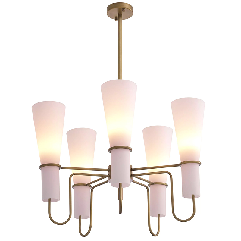 Люстра Eichholtz Chandelier Sketch Латунь Белый Люстра Eichholtz Chandelier Sketch Латунь Белый в Барнауле | Loft Concept