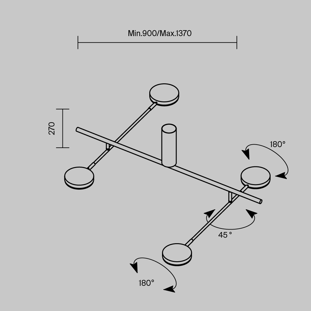 Потолочный светильник Fad 3000К 26Вт в Барнауле