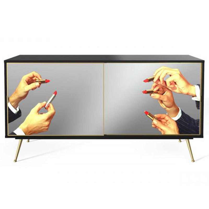 Комод Seletti Cabinet Sliding Door Lipsticks Мульти Черный Золотой Шампань Комод Seletti Cabinet Sliding Door Lipsticks Мульти Черный Золотой Шампань в Барнауле | Loft Concept