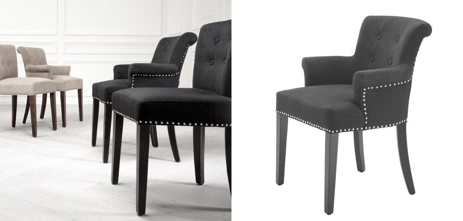 Стул Eichholtz Dining Chair Key Largo With Arm Стул Eichholtz Dining Chair Key Largo With Arm - Loft-Concept в Барнауле