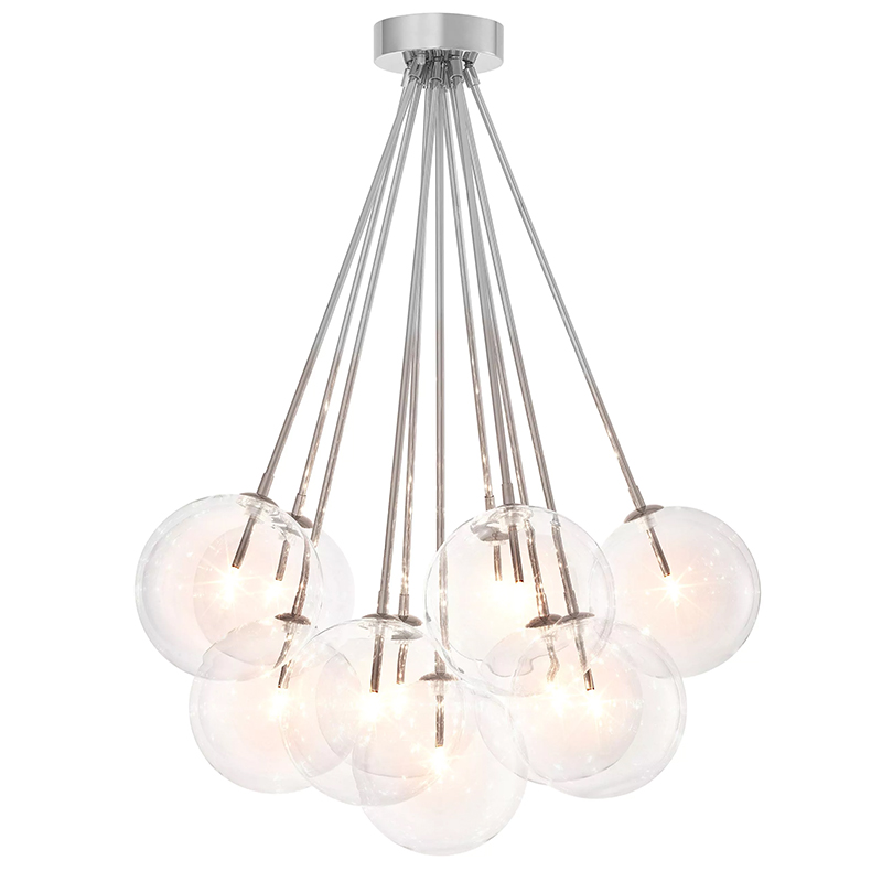 Люстра Eichholtz Ceiling Lamp Molecule Nickel Никель Прозрачное Стекло Люстра Eichholtz Ceiling Lamp Molecule Nickel Никель Прозрачное Стекло в Барнауле | Loft Concept