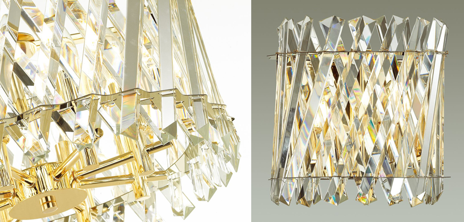 Бра Crystal Crossed Stripes Gold Бра Crystal Crossed Stripes Gold - Loft-Concept в Барнауле