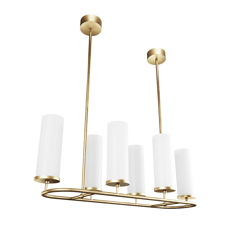 Люстра Дизайнерская Candle Holder 6 ламп Латунь Белый Люстра Дизайнерская Candle Holder 6 ламп Латунь Белый в Барнауле | Loft Concept
