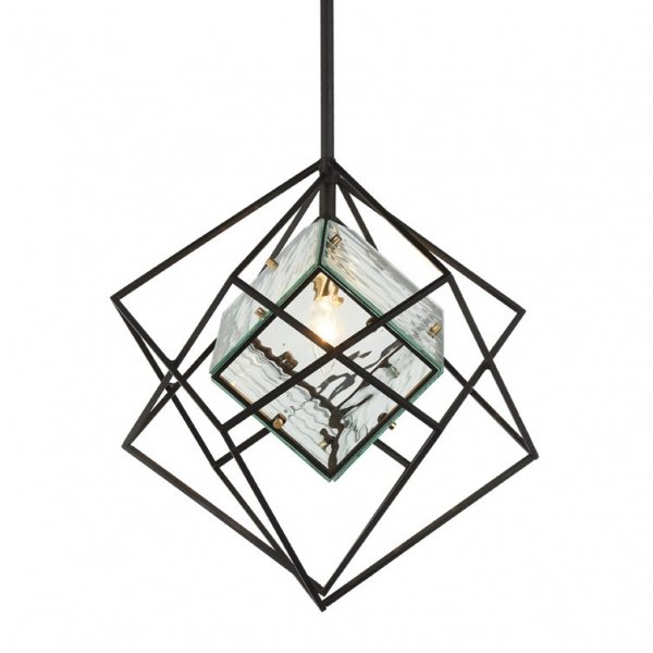 Люстра Glass Cub Pendant 40 Черный Люстра Glass Cub Pendant 40 Черный в Барнауле | Loft Concept