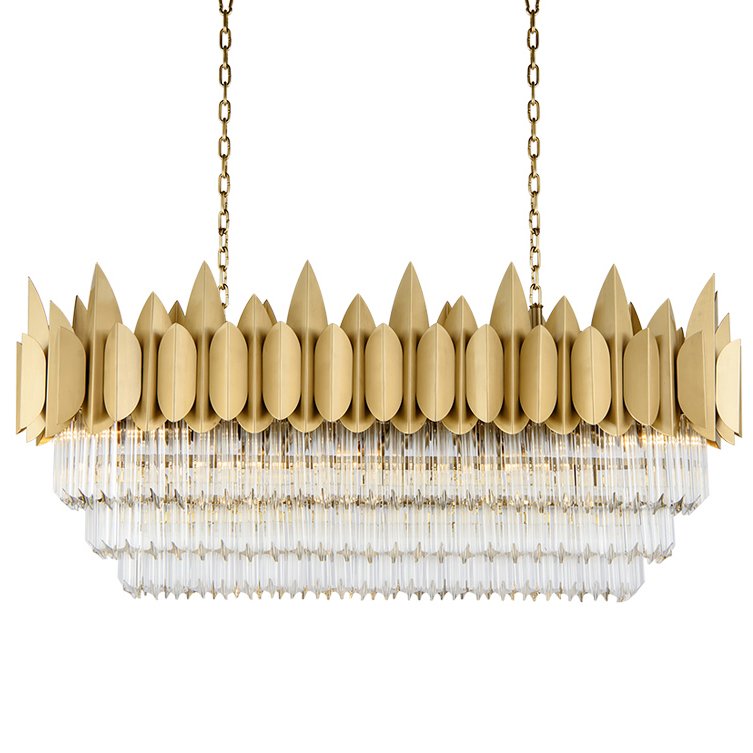 Подвесной светильник KEBO KING CHANDELIER Rectangle Латунь Прозрачное Стекло Подвесной светильник KEBO KING CHANDELIER Rectangle Латунь Прозрачное Стекло в Барнауле | Loft Concept