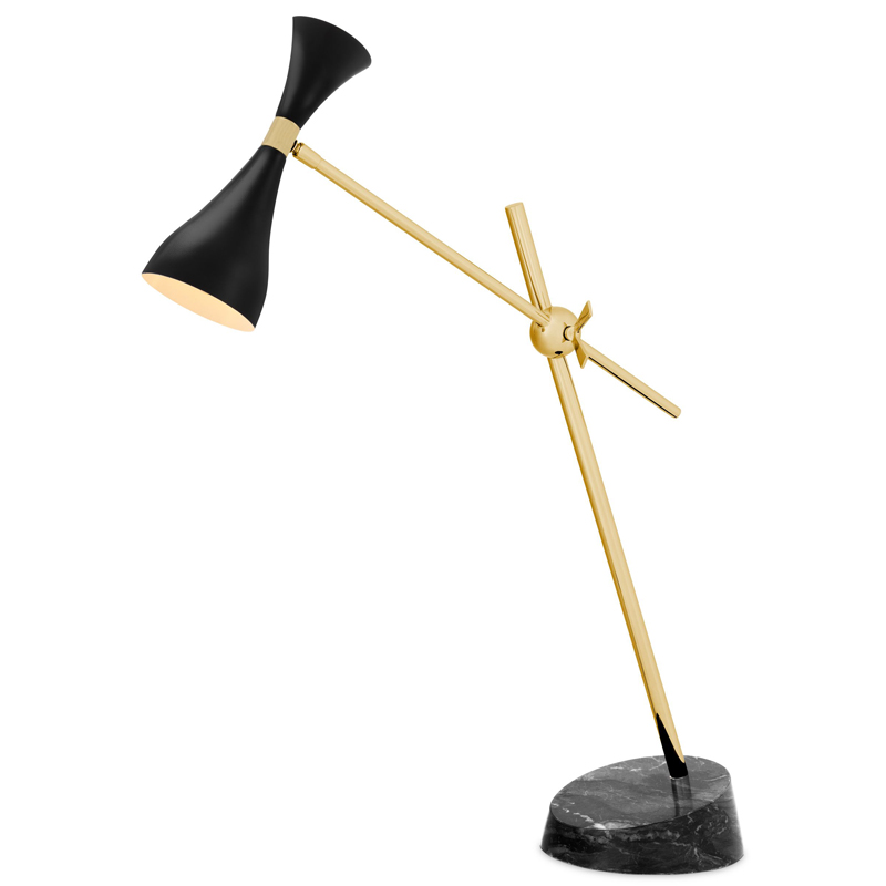 Настольная лампа Eichholtz Desk Lamp Cordero xl Черный Латунь Черный Мрамор Nero Настольная лампа Eichholtz Desk Lamp Cordero xl Черный Латунь Черный Мрамор Nero в Барнауле | Loft Concept