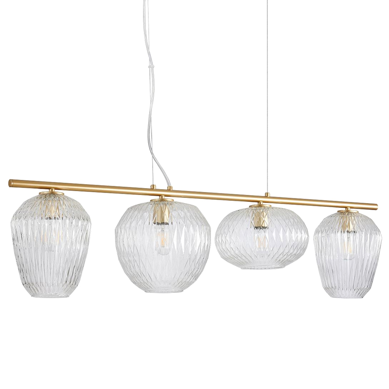 Люстра Foscarini c Прозрачными Плафонами матовое золото Прозрачный Люстра Foscarini c Прозрачными Плафонами матовое золото Прозрачный в Барнауле | Loft Concept