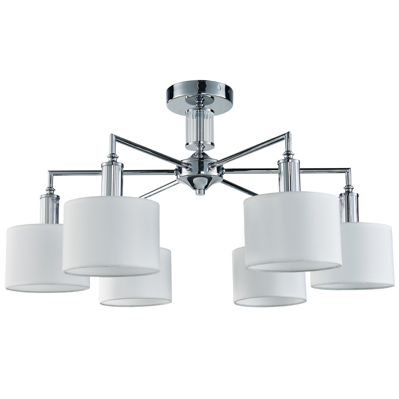 Люстра Laurent Chandelier white 65 Хром Белый Прозрачный Люстра Laurent Chandelier white 65 Хром Белый Прозрачный в Барнауле | Loft Concept