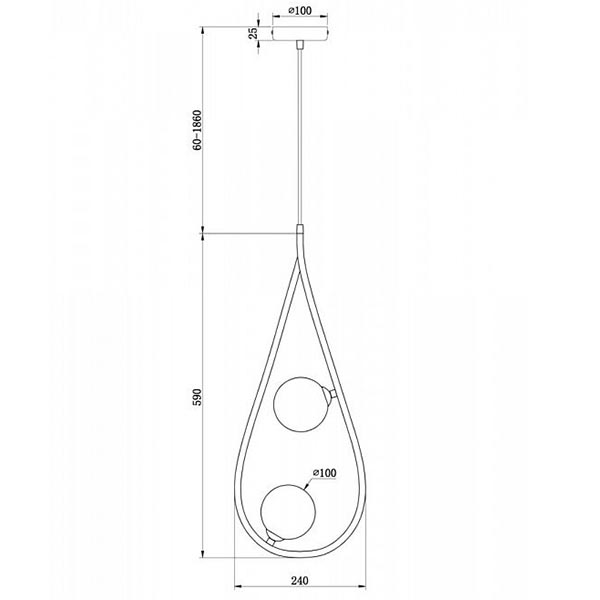 Люстра Marcan 2 Ball Chandelier Black Люстра Marcan 2 Ball Chandelier Black в Барнауле