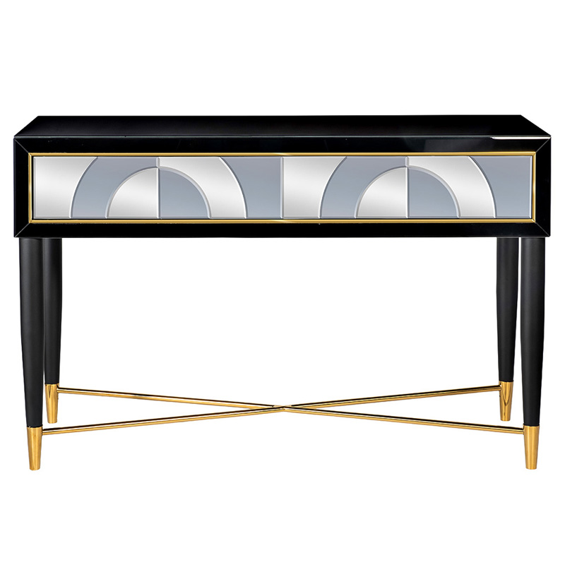 Консоль Camila Mirror Boxes Console Зеркало Золотой Черный Консоль Camila Mirror Boxes Console Зеркало Золотой Черный в Барнауле | Loft Concept