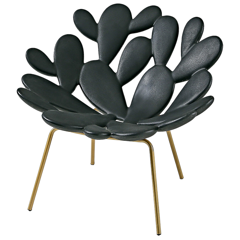 Кресло Filicudi Armchair Черный Черный Латунь Кресло Filicudi Armchair Черный Черный Латунь в Барнауле | Loft Concept